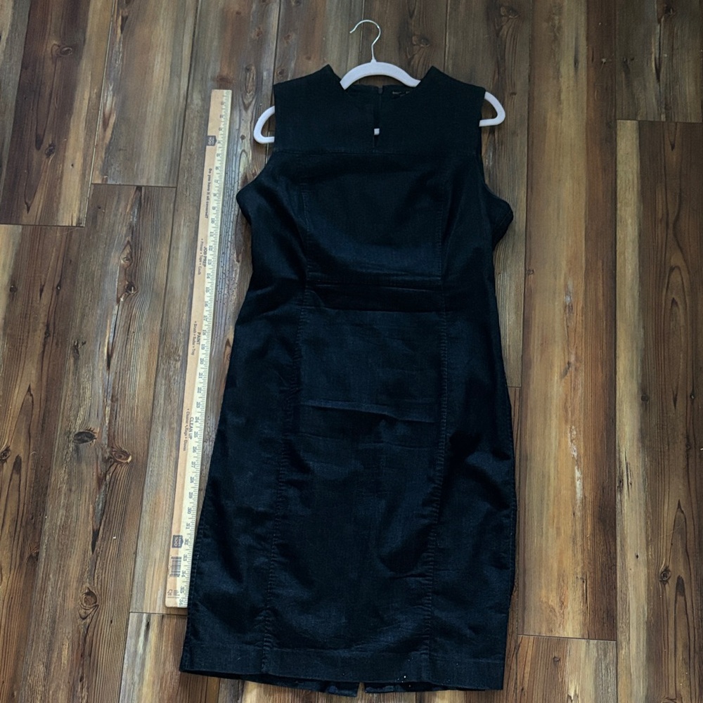 Banana Republic Black Denim Midi Dress Sz 14P